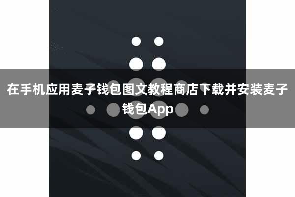 在手机应用麦子钱包图文教程商店下载并安装麦子钱包App