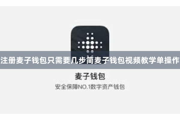 注册麦子钱包只需要几步简麦子钱包视频教学单操作